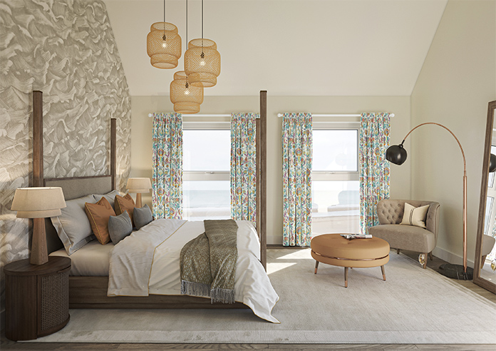 Bangalore Faux Silk, Azure Glow - Made to Measure Curtain - Image 14